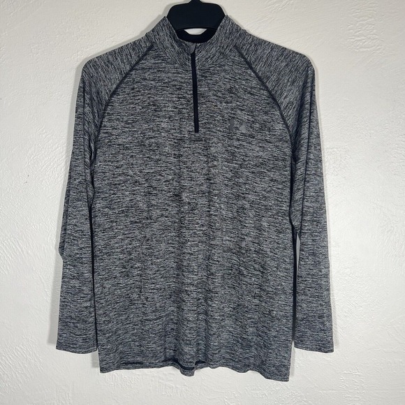 Under‎ Armour Sweater Men Medium Gray Pullover Sweatshirt 1/4 Zipper Long Sleeve - Picture 1 of 7